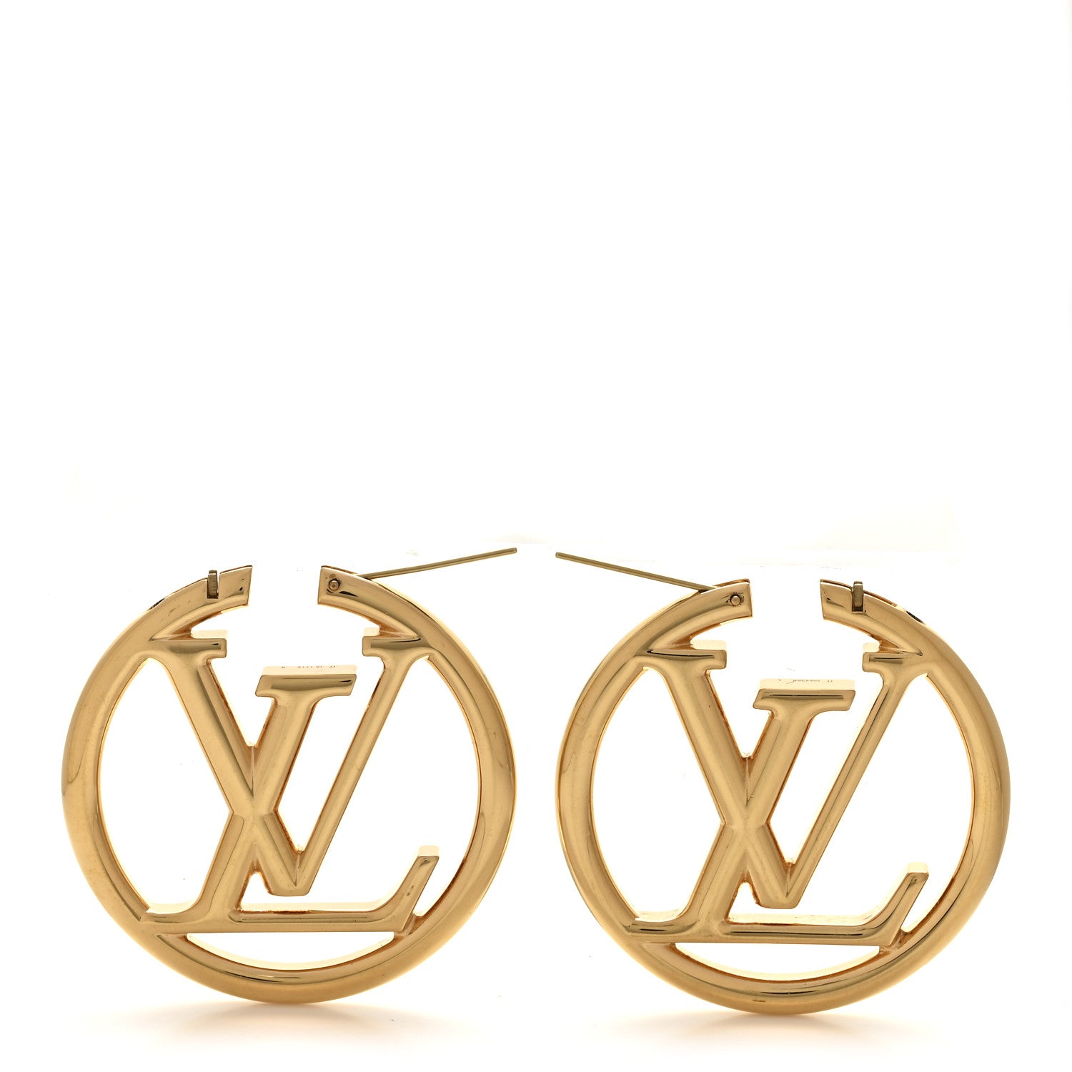 Louis Vuitton Metal Louise Hoop Earrings Gold