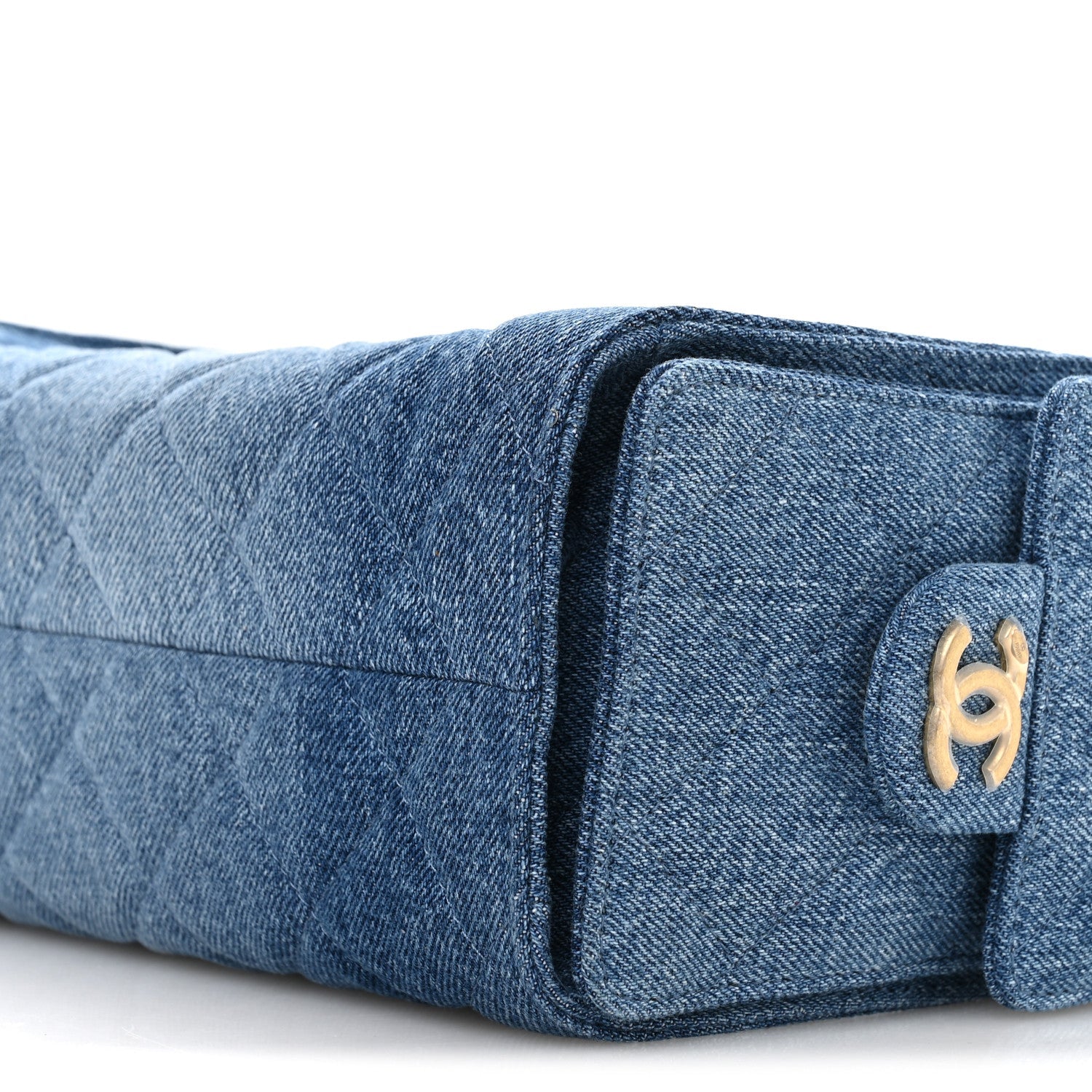 Chanel Washed Denim Quilted Mini Chanel 25 Handbag Blue