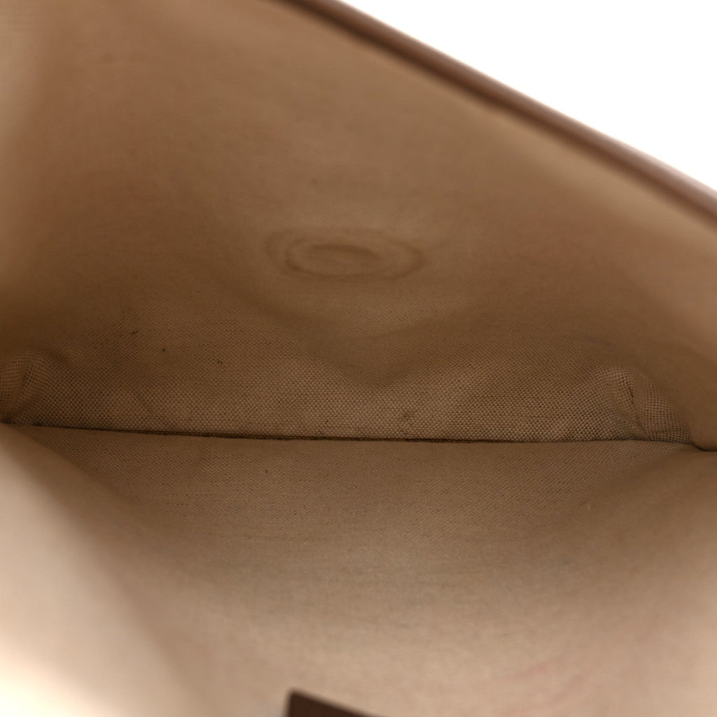 Gucci GG Supreme Monogram Web Medium Neo Vintage Flap Messenger Bag Beige New Acero