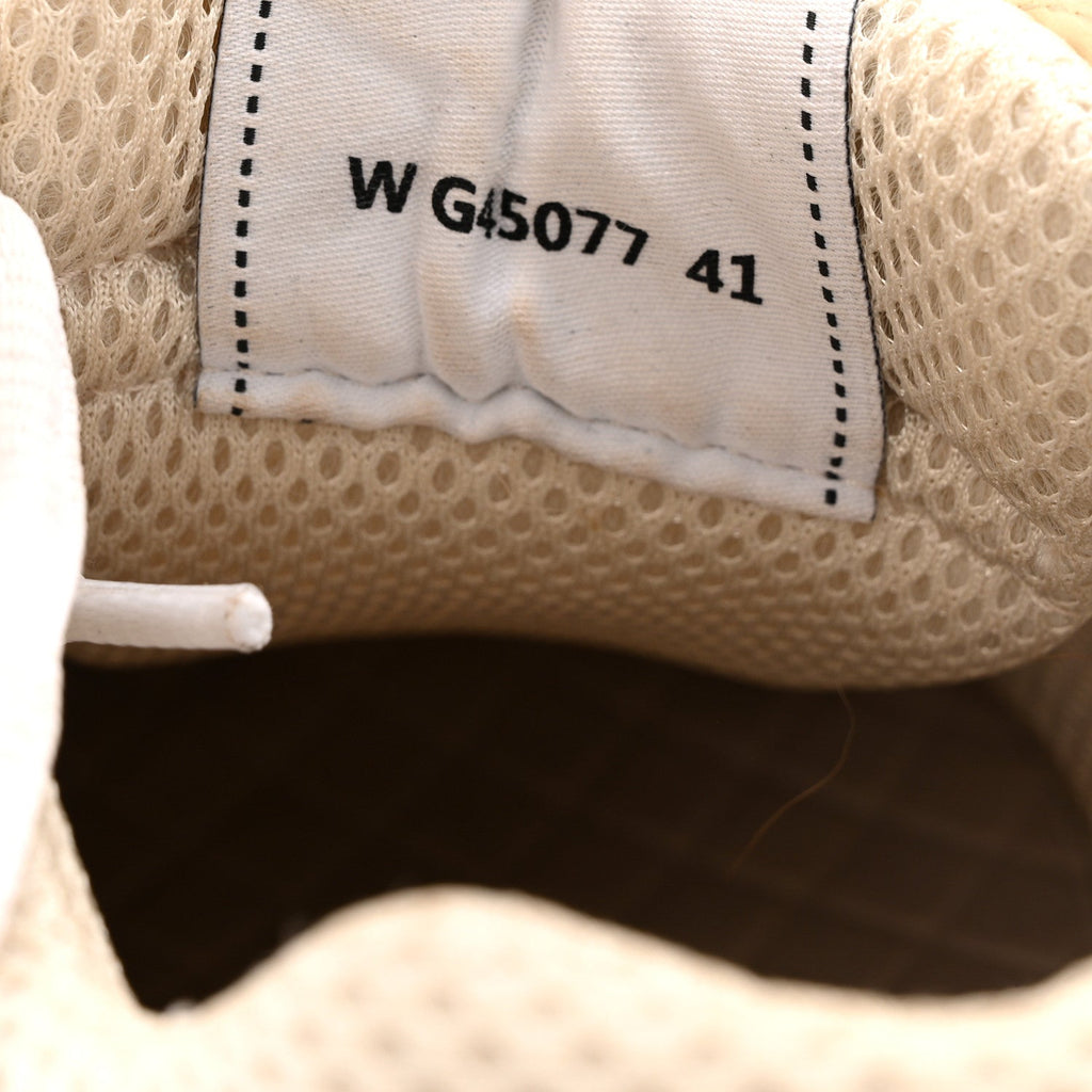 Fabric Laminated Calfskin Stretch CC Sneakers 37 Ivory White Silver