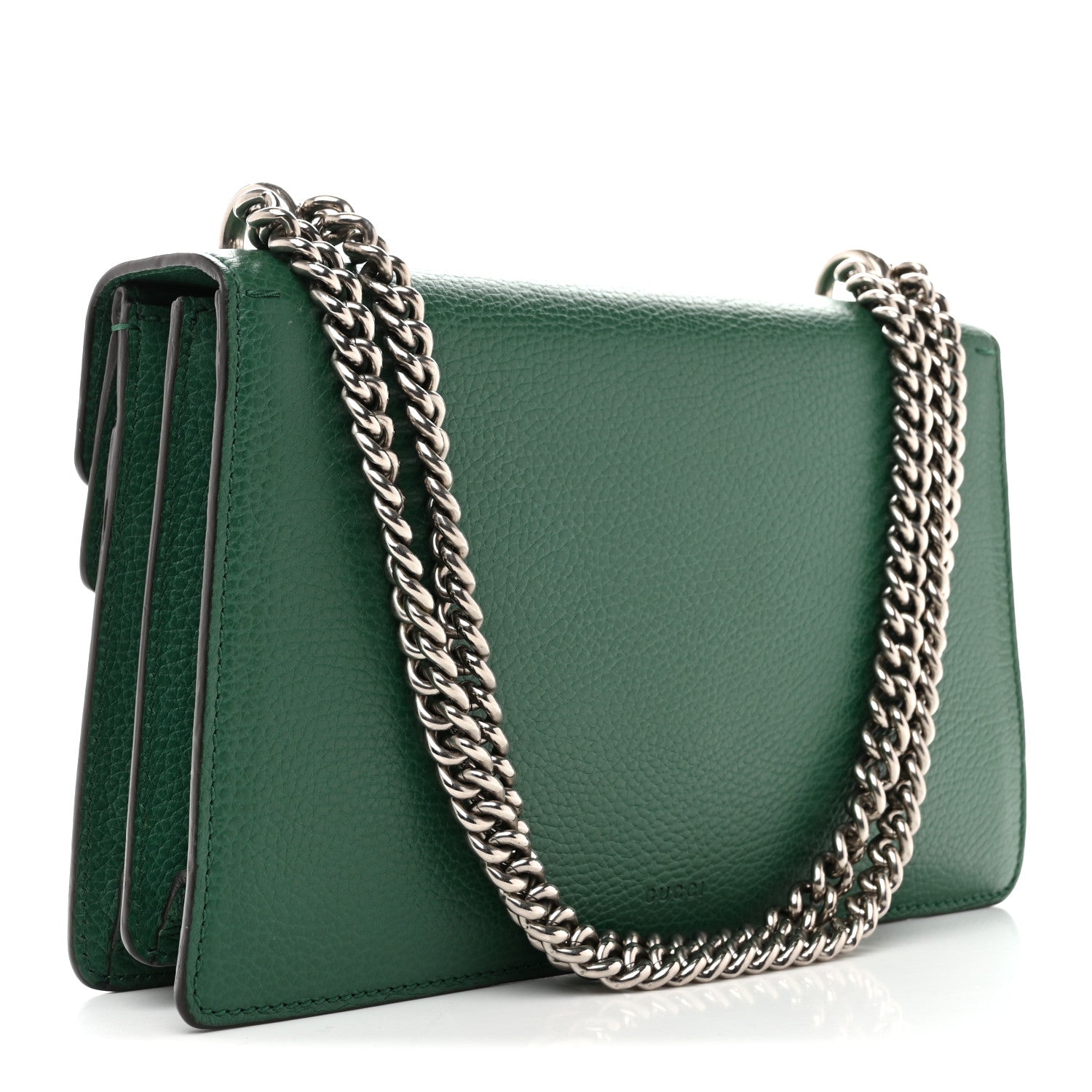 Gucci Dollar Calfskin Crystal Small Dionysus Shoulder Bag Emerald