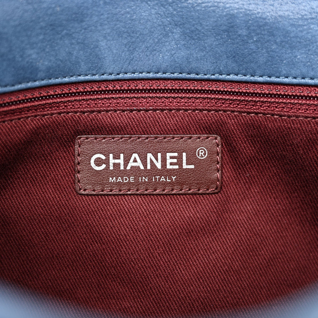 Chanel Iridescent Calfskin Medium In The Mix Flap Blue
