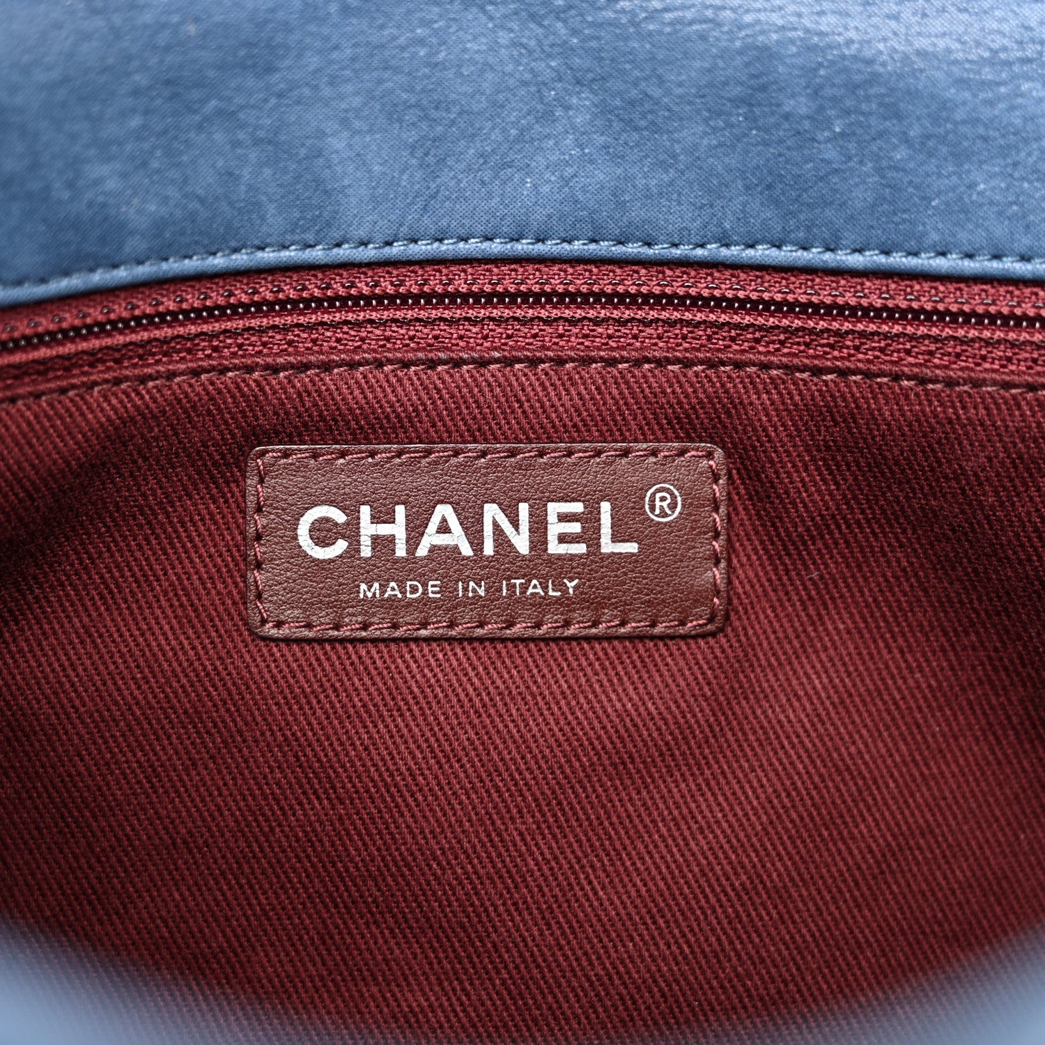 Chanel Iridescent Calfskin Medium In The Mix Flap Blue