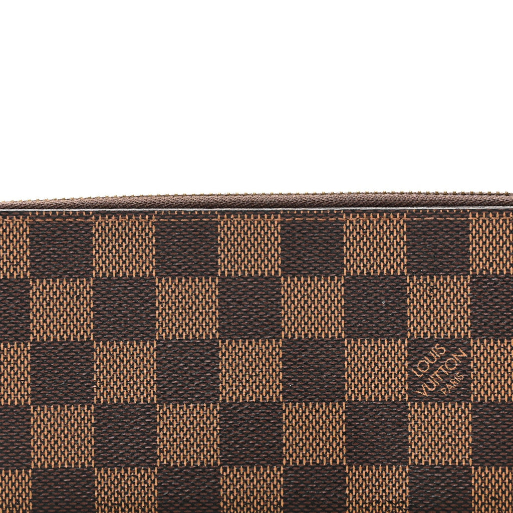 Louis Vuitton Damier Ebene Clemence Wallet Rose Ballerine