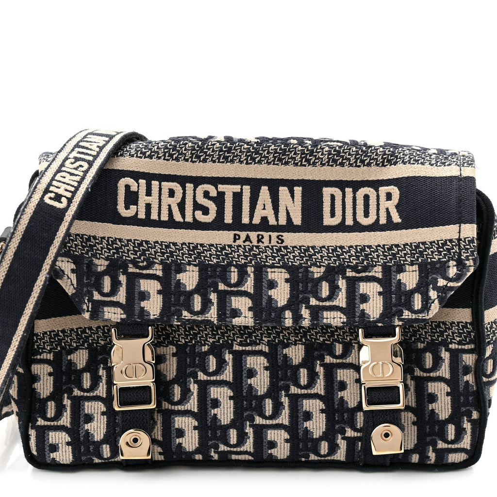 Christian Dior Oblique Small Diorcamp Bag Blue