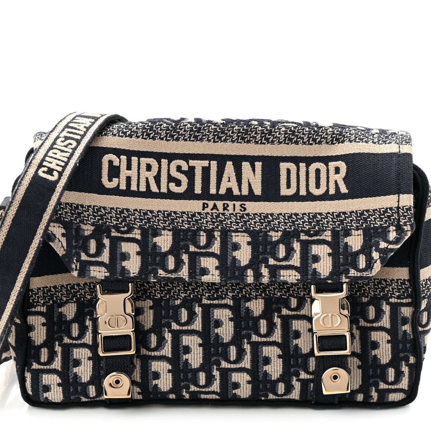 Christian Dior Oblique Small Diorcamp Bag Blue