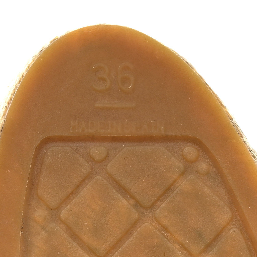 Lambskin CC Espadrilles 36 Black