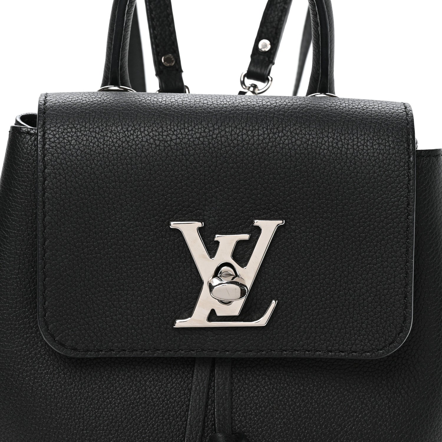Louis Vuitton Calfskin Lockme Mini Backpack Black