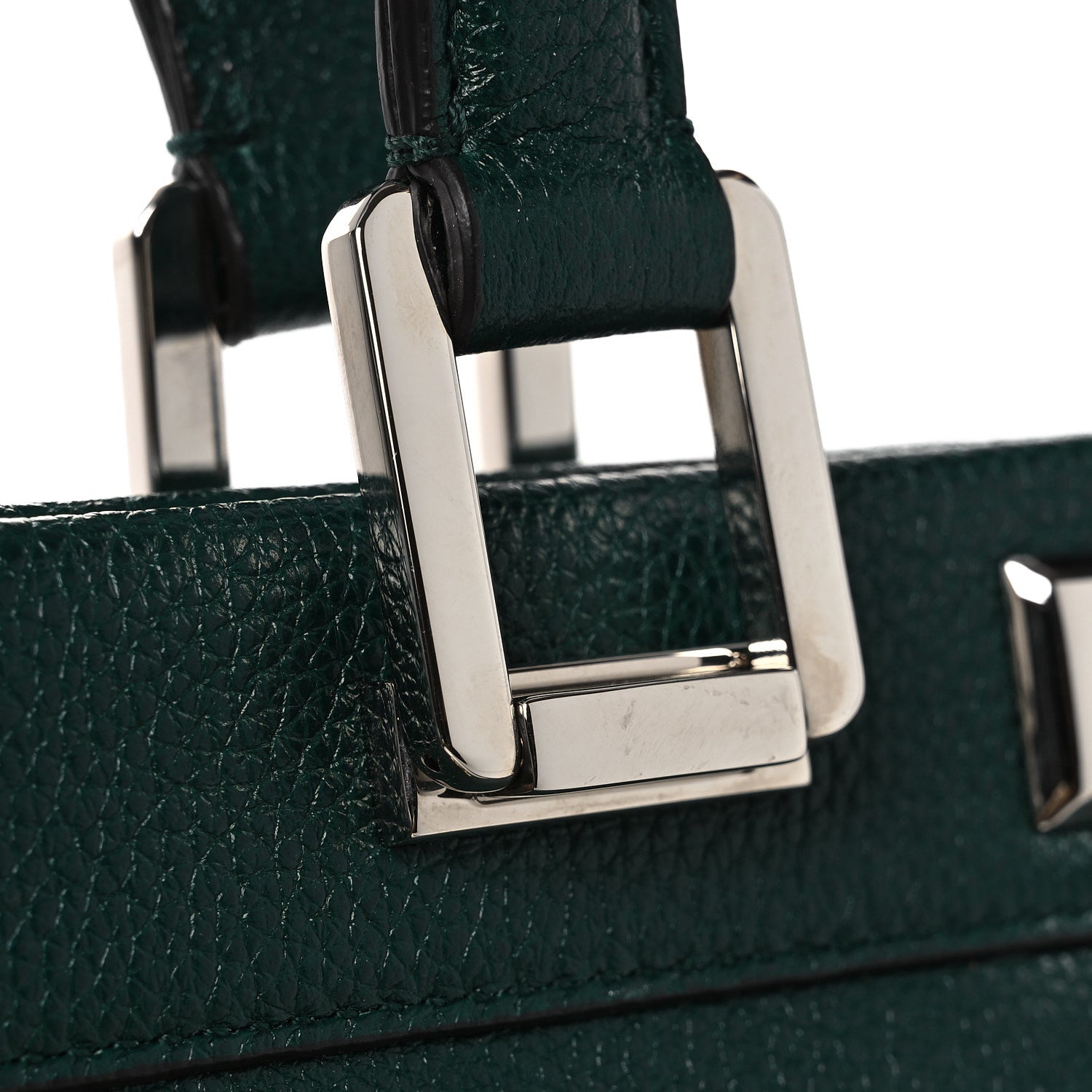 Gucci Grainy Calfskin Medium Zumi Top Handle Bag Vintage Green
