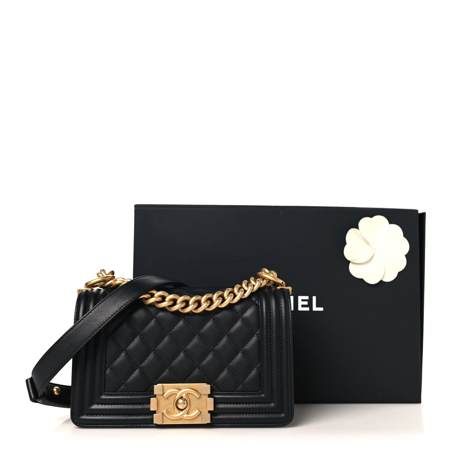 Chanel Calfskin Quilted Small Boy Flap Black