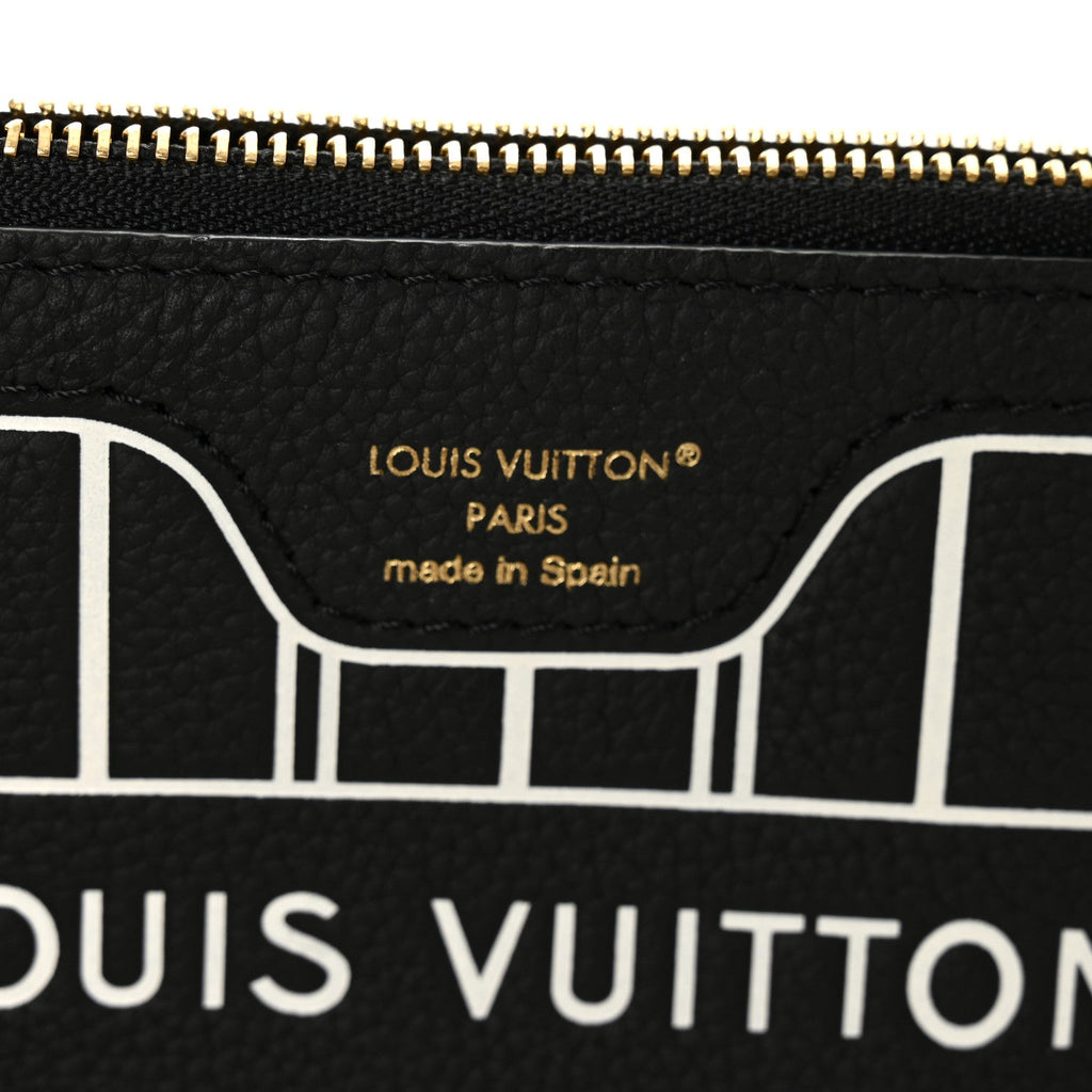 Louis Vuitton Calfskin Neverfull Inside Out MM Pochette Black