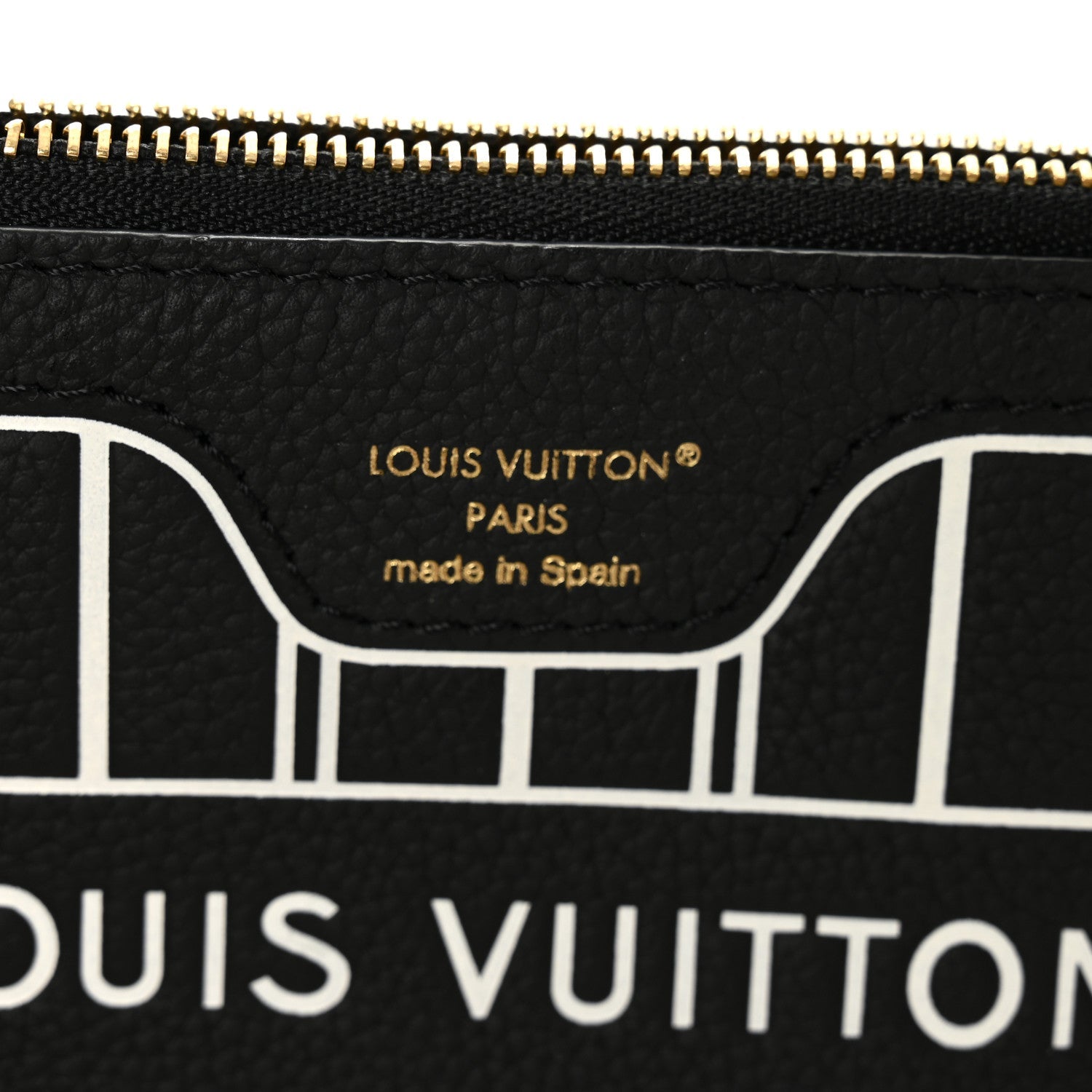 Louis Vuitton Calfskin Neverfull Inside Out MM Pochette Black