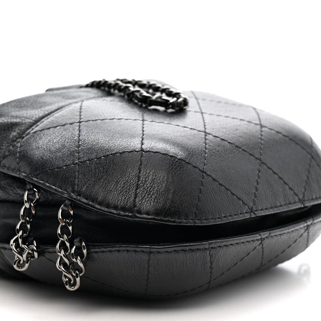 Chanel Calfskin Quilted Small Gabrielle Bucket Black