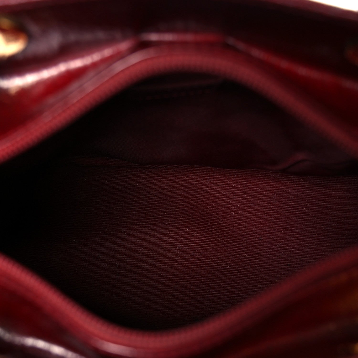 Christian Dior Patent Diorissimo Medium Lady Dior Burgundy Red