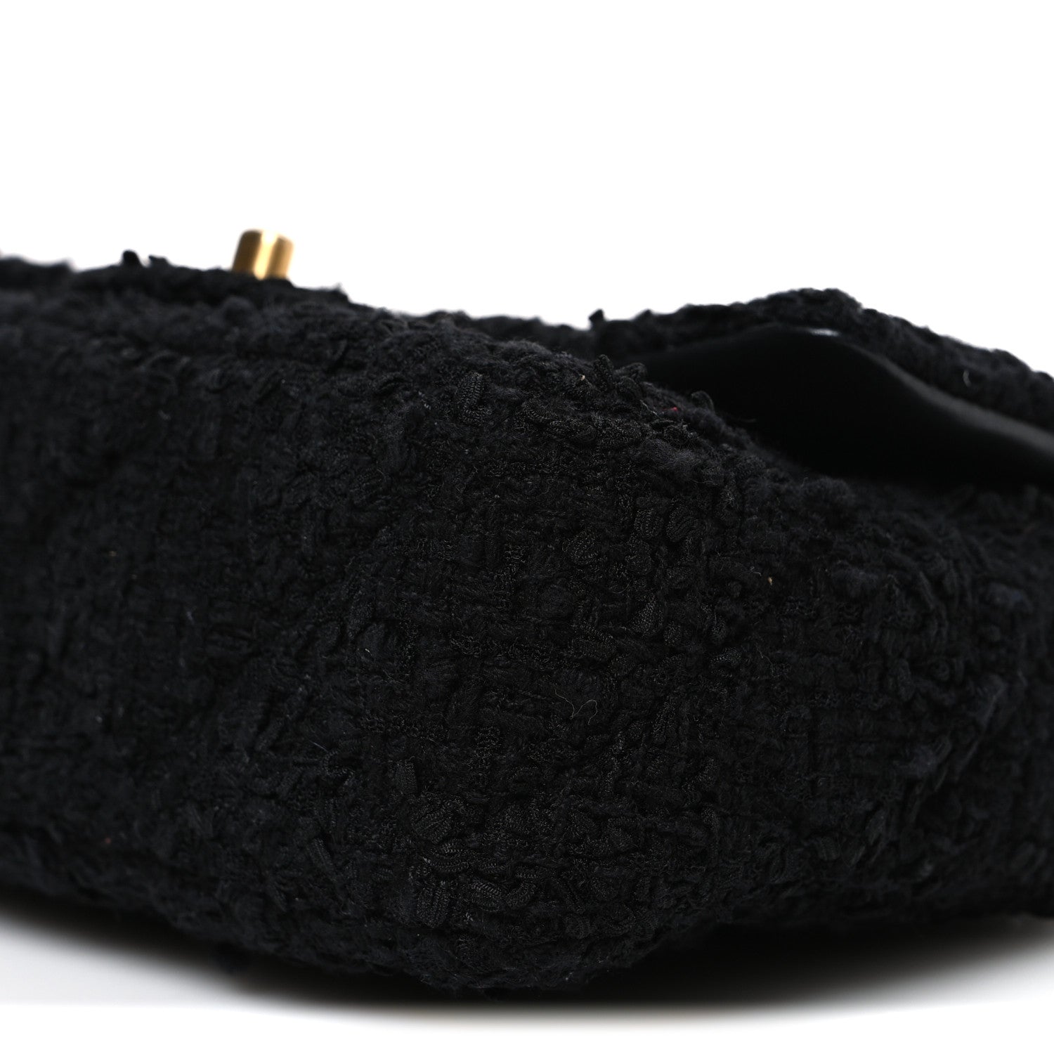 Chanel Tweed Quilted Mini Square Flap Black