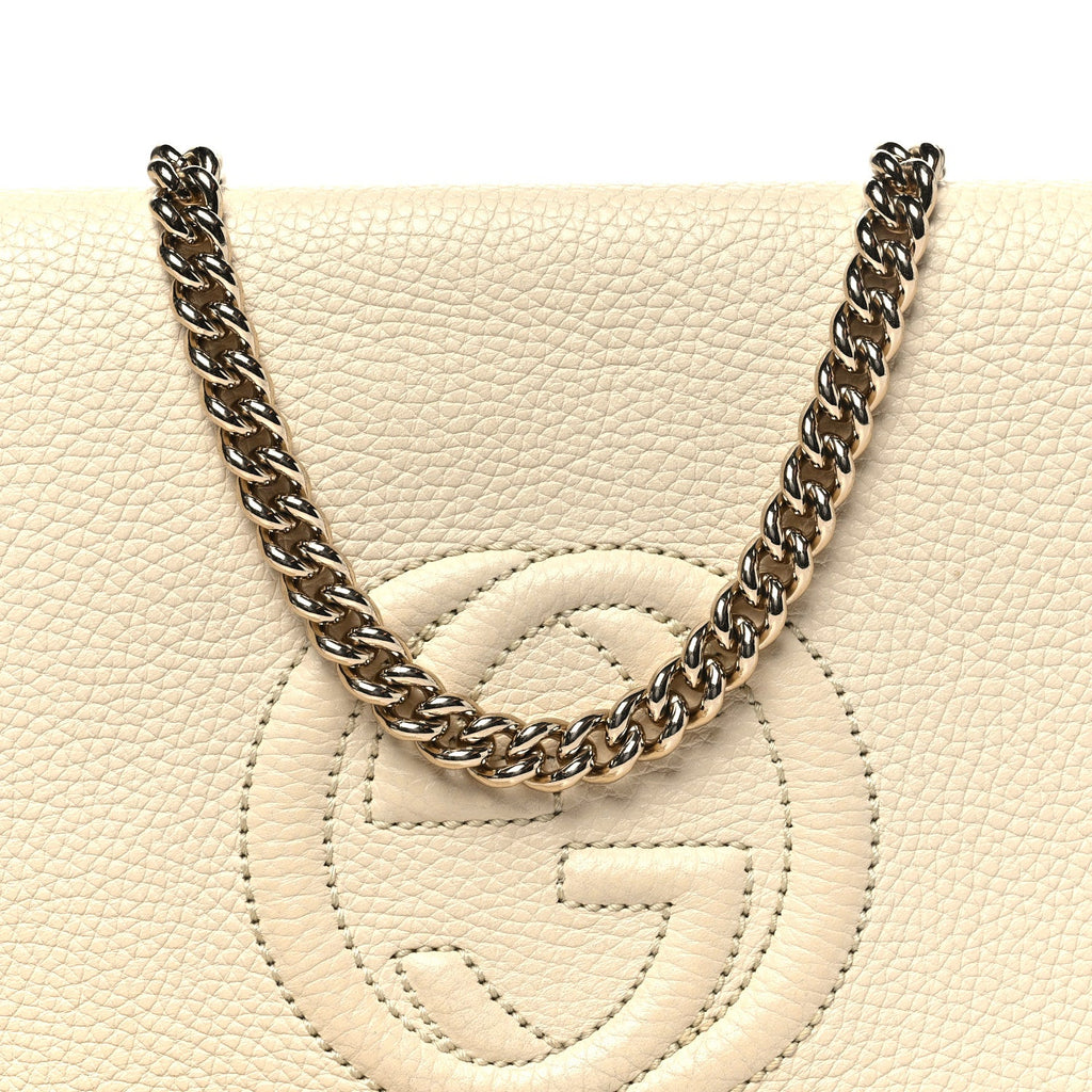 Gucci Cellarius Calfskin Medium Soho Flap Crossbody Ivoire