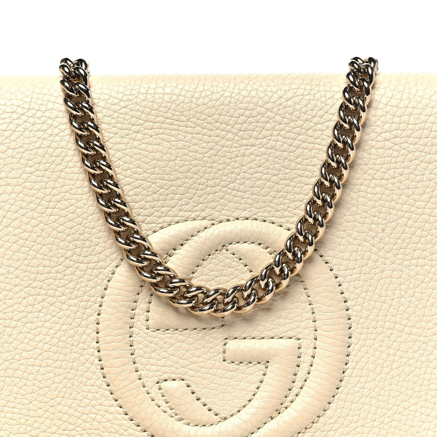 Gucci Cellarius Calfskin Medium Soho Flap Crossbody Ivoire