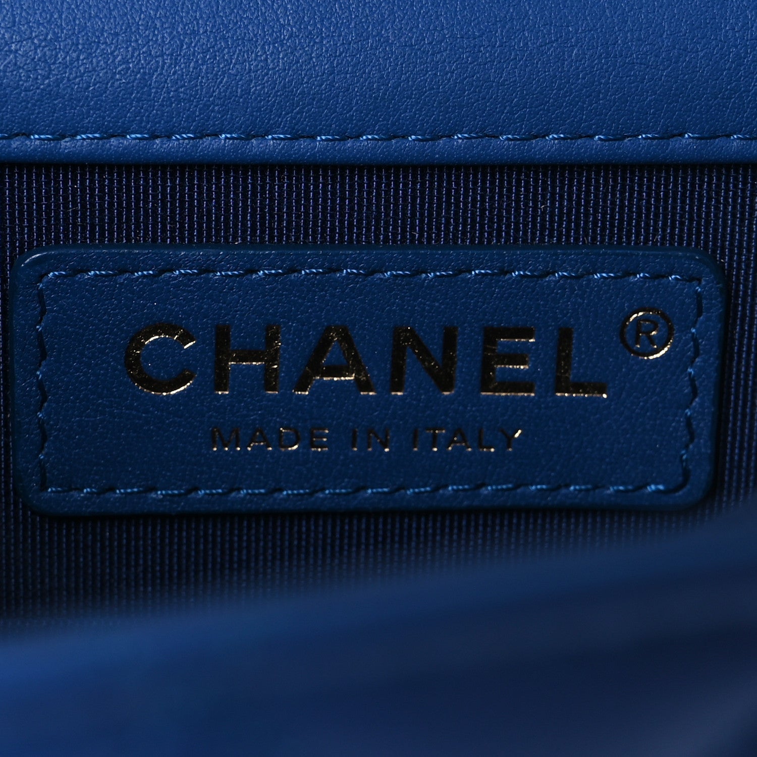 Chanel Calfskin Quilted North South Boy Flap Blue