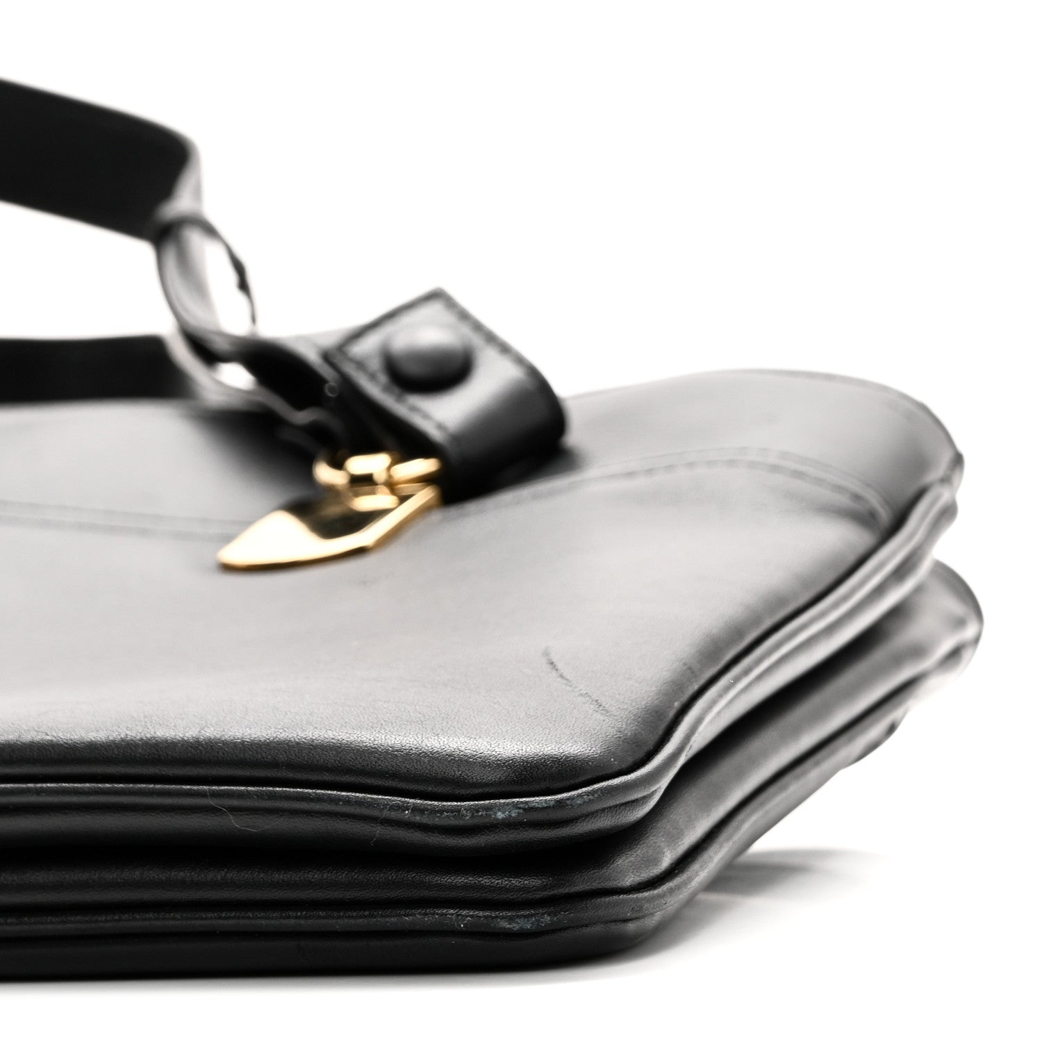 Gucci Vitello Palmellato Lux Large Arli Top Handle Bag Black