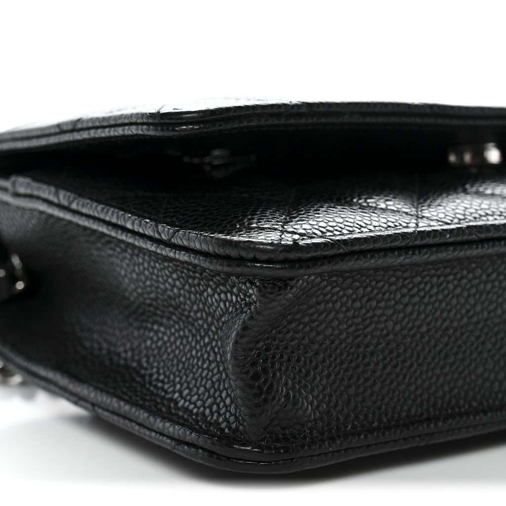 Chanel Caviar Quilted Wallet on Chain WOC Black
