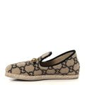Gucci Covered Wool GG Monogram Mens Fria Horsebit Loafers 9 Beige Ebony Black Butterscotch