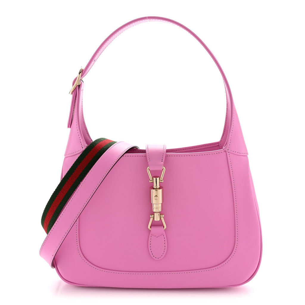 Gucci Ancora Calfskin Web Medium Jackie 1961 Hobo Pink