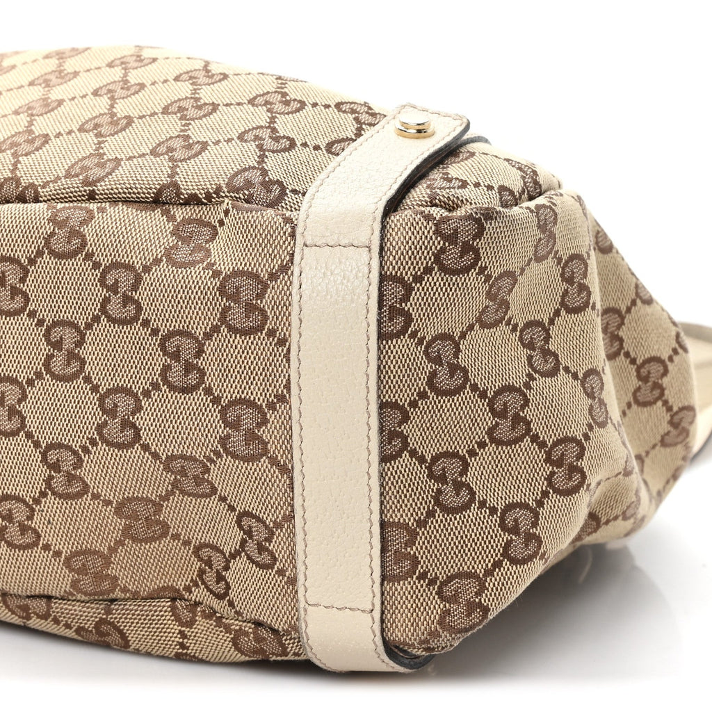 Gucci Monogram Medium Abbey Shoulder Bag Off White