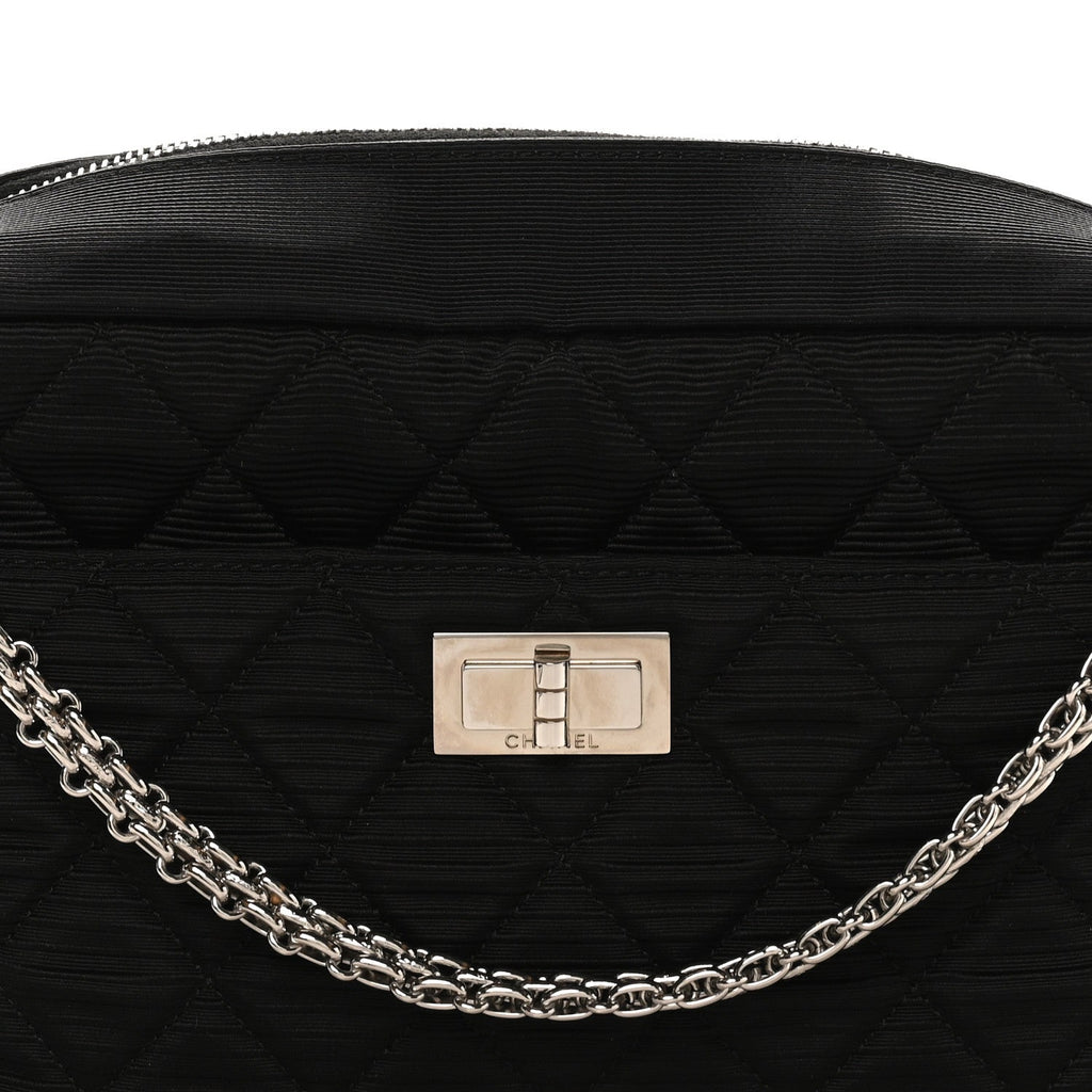 Chanel Jersey Reissue Quilted Camera Case  Black White