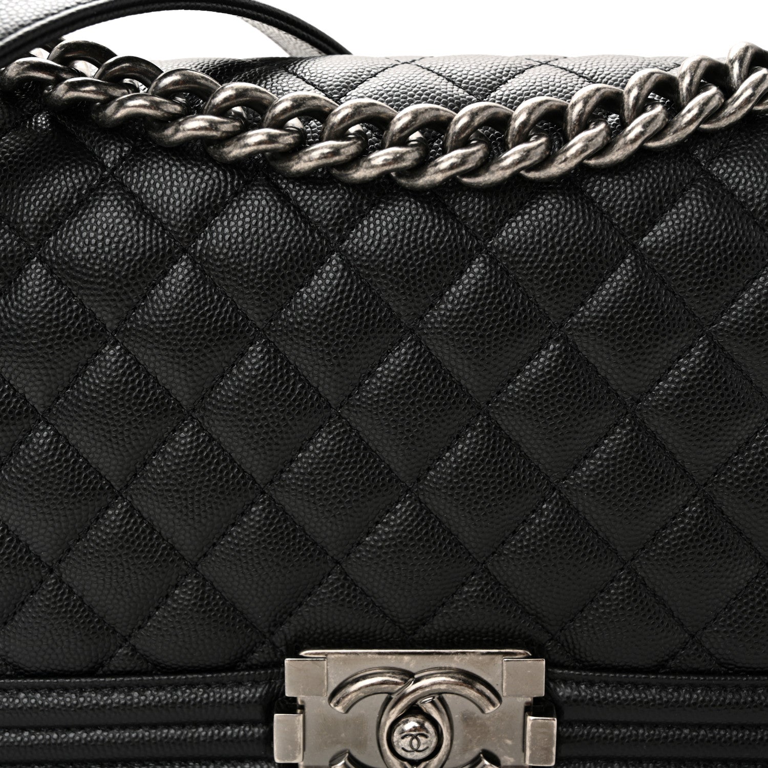 Chanel Caviar Quilted Medium Boy Flap Black