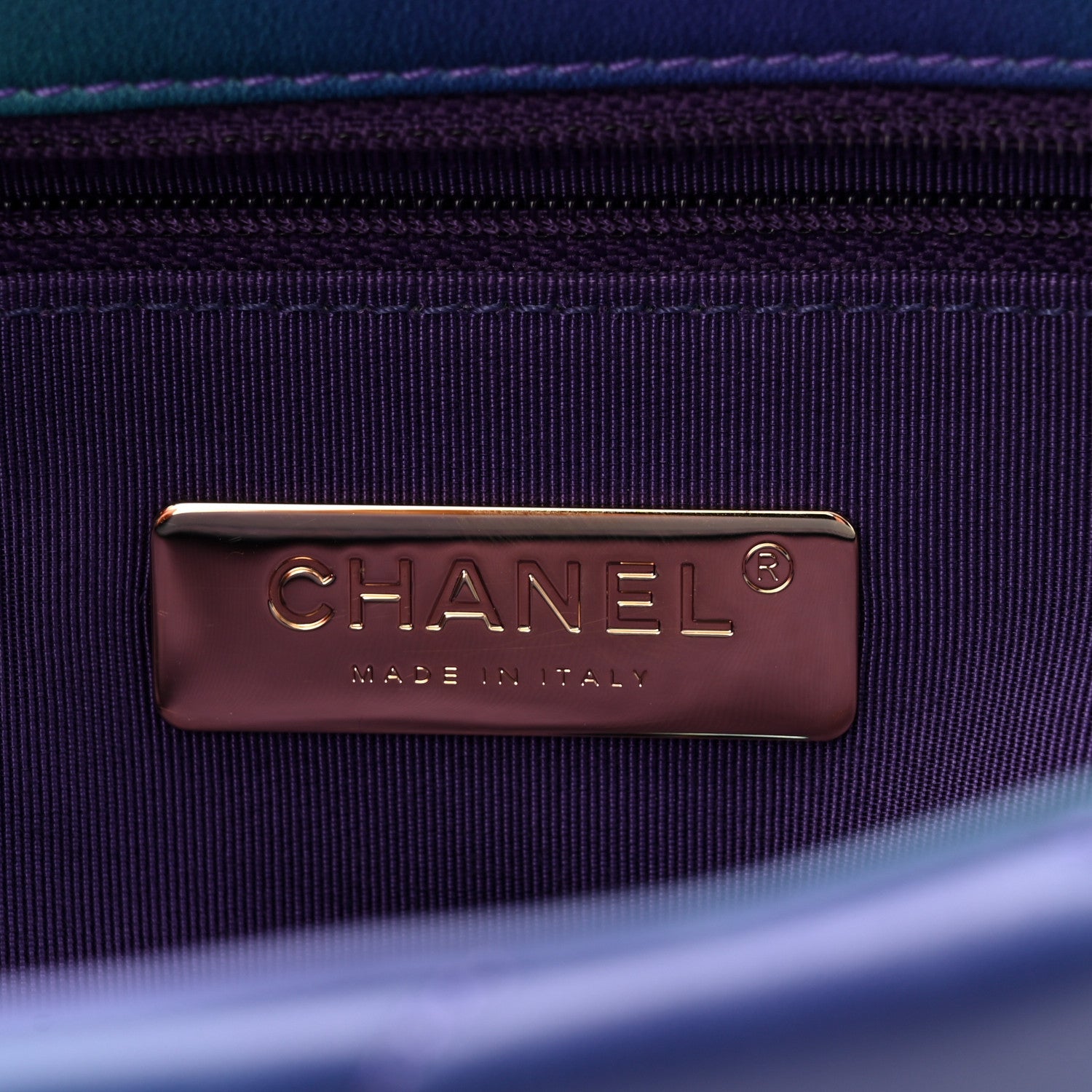 Chanel Tie Dye Calfskin Quilted Medium Chanel 19 Flap Blue Purple