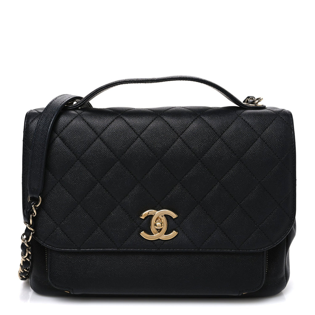 Chanel Caviar Quilted Large Business Affinity Flap Black