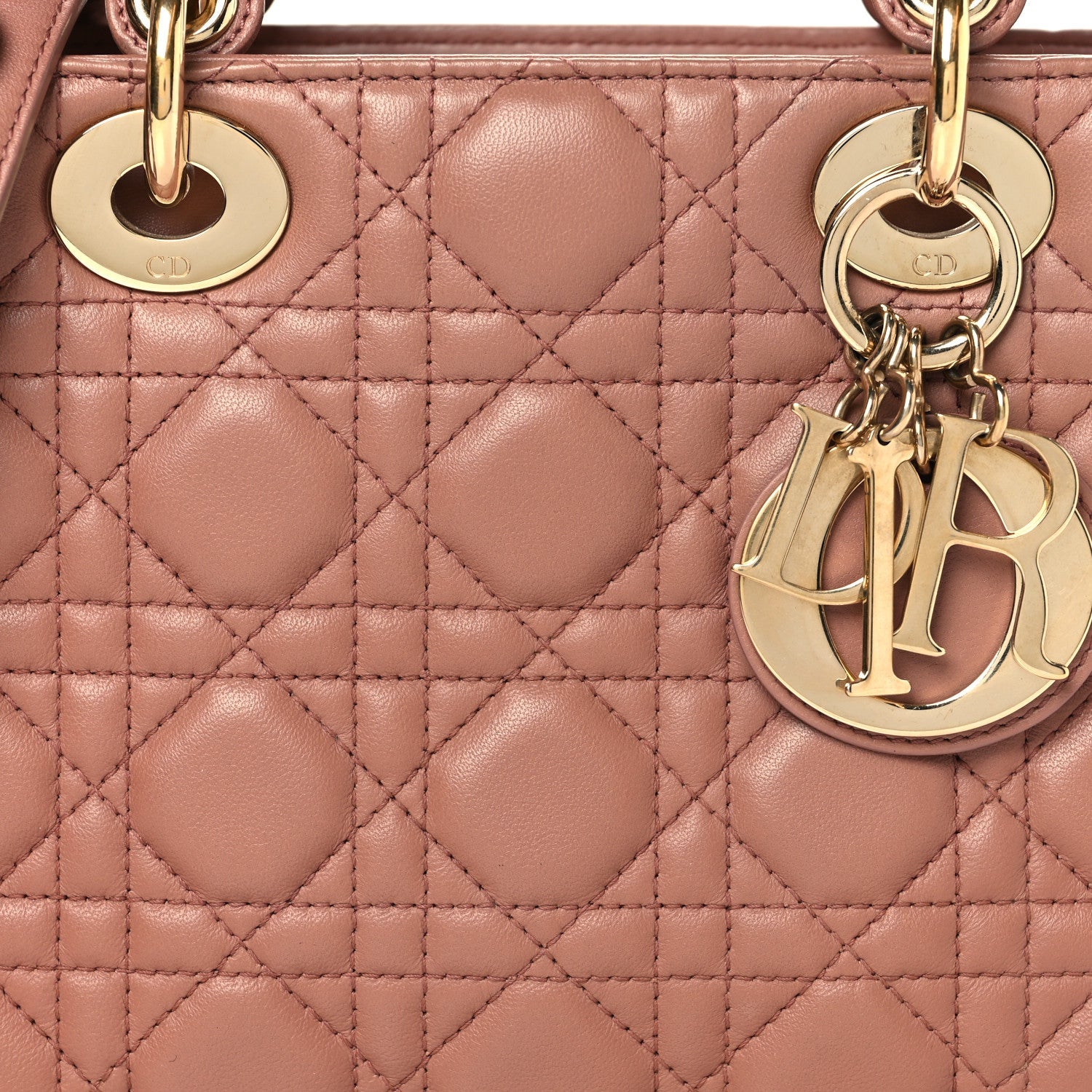 Christian Dior Lambskin Cannage Small My ABCDior Lady Dior Fard