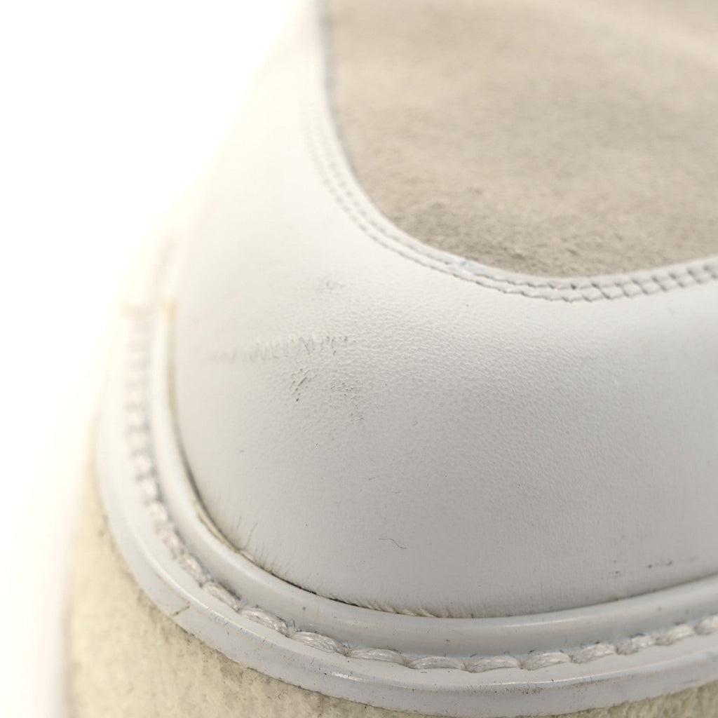 Louis Vuitton Calfskin Suede Mens Creeper Ankle Boots 9 White