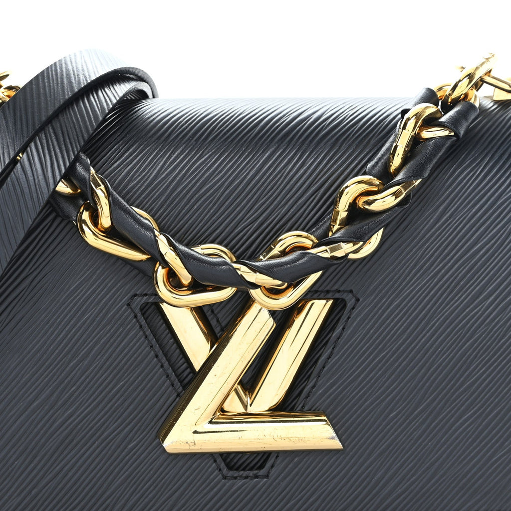 Louis Vuitton Epi Twist Braided Strap Shoulder Bag MM Black
