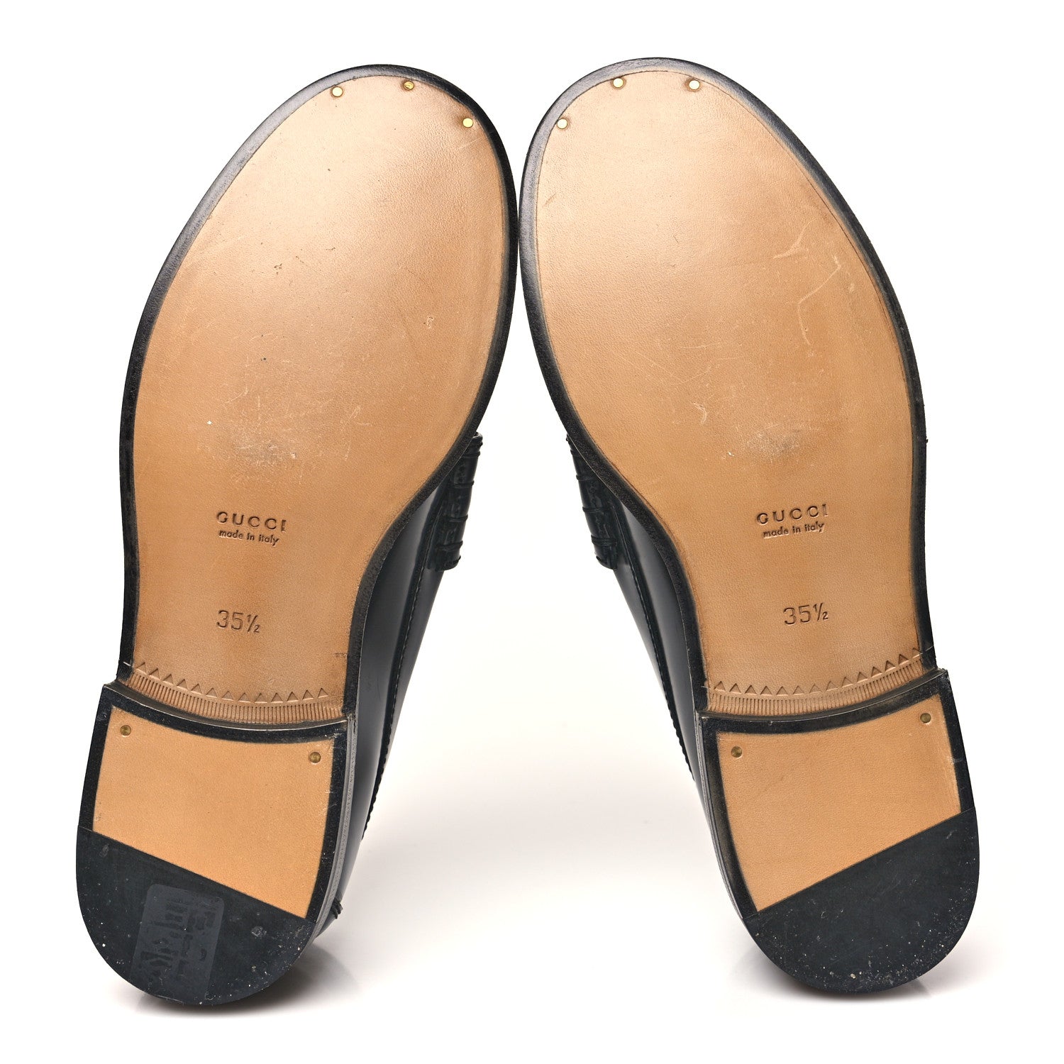 Gucci Millennial Ribot Cut Out Interlocking G Loafers 35.5 Black