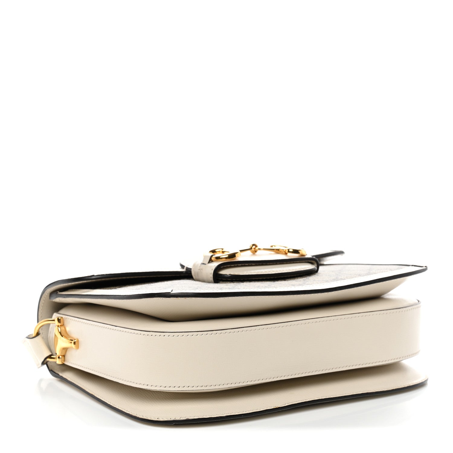 Gucci GG Supreme Monogram Horsebit 1955 Shoulder Bag Beige Mystic White