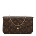 Louis Vuitton Monogram Pochette Felicie Chain Wallet Fuchsia