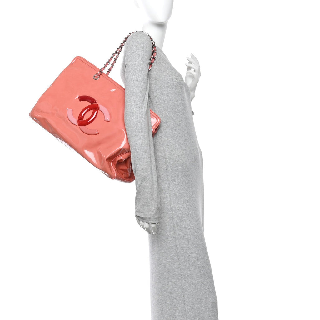 Chanel Vinyl Lipstick Ligne Tote Pink