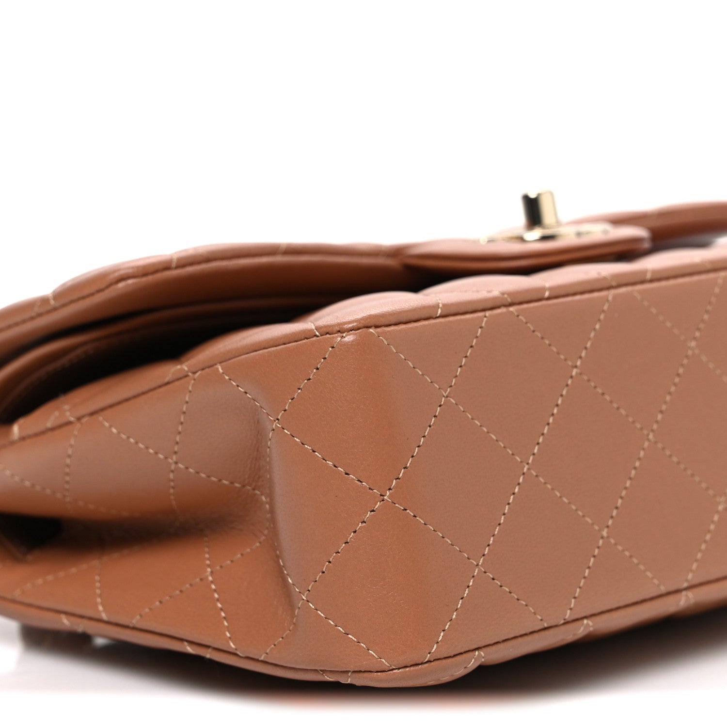 Chanel Lambskin Quilted Small Double Flap Brown