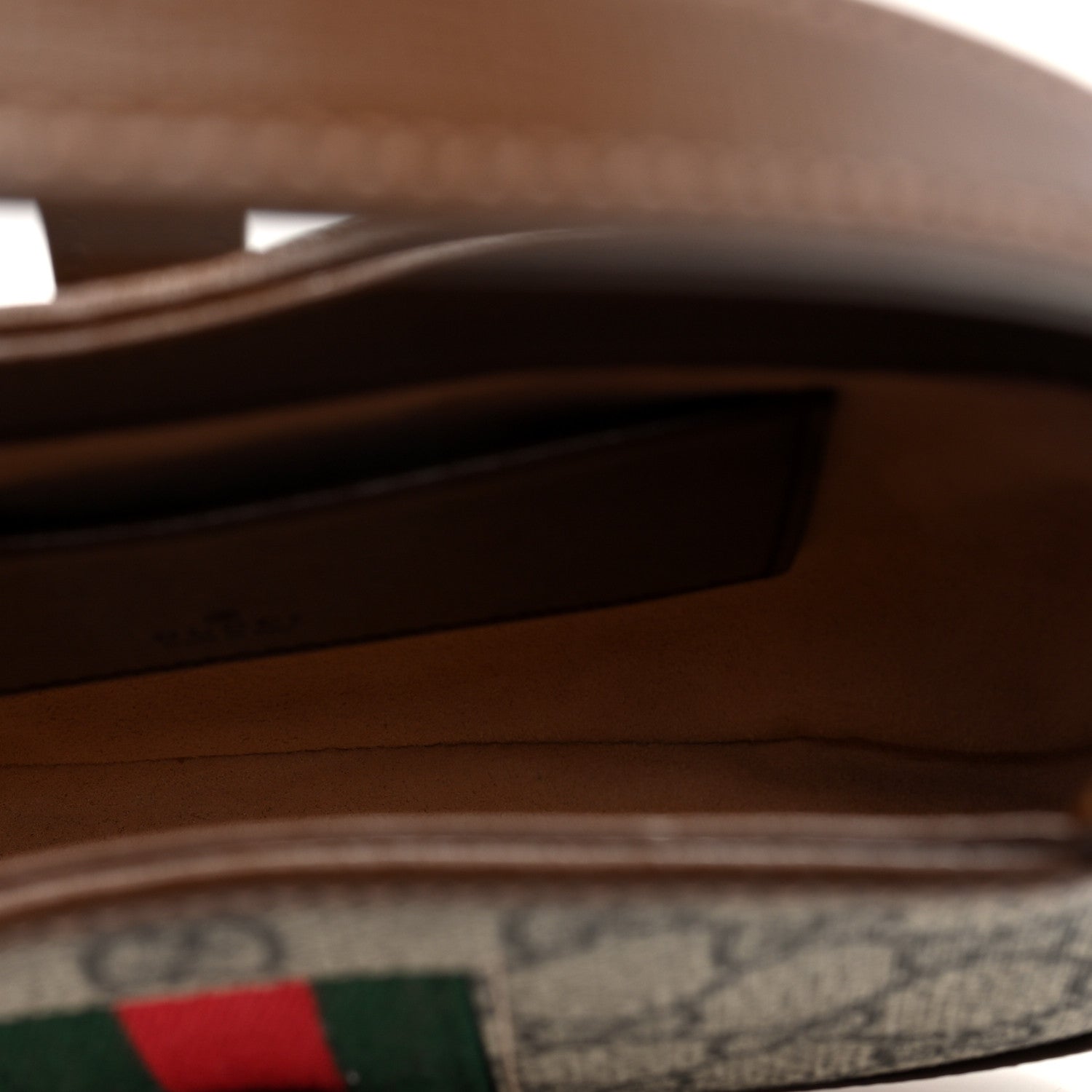 Gucci GG Supreme Monogram Azalea Calfskin Web Mini Jackie 1961 Hobo Beige Ebony Brown Sugar