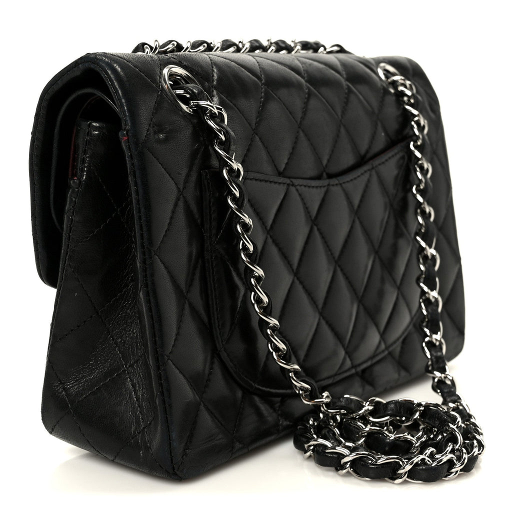 Chanel Lambskin Quilted Small Double Flap Black