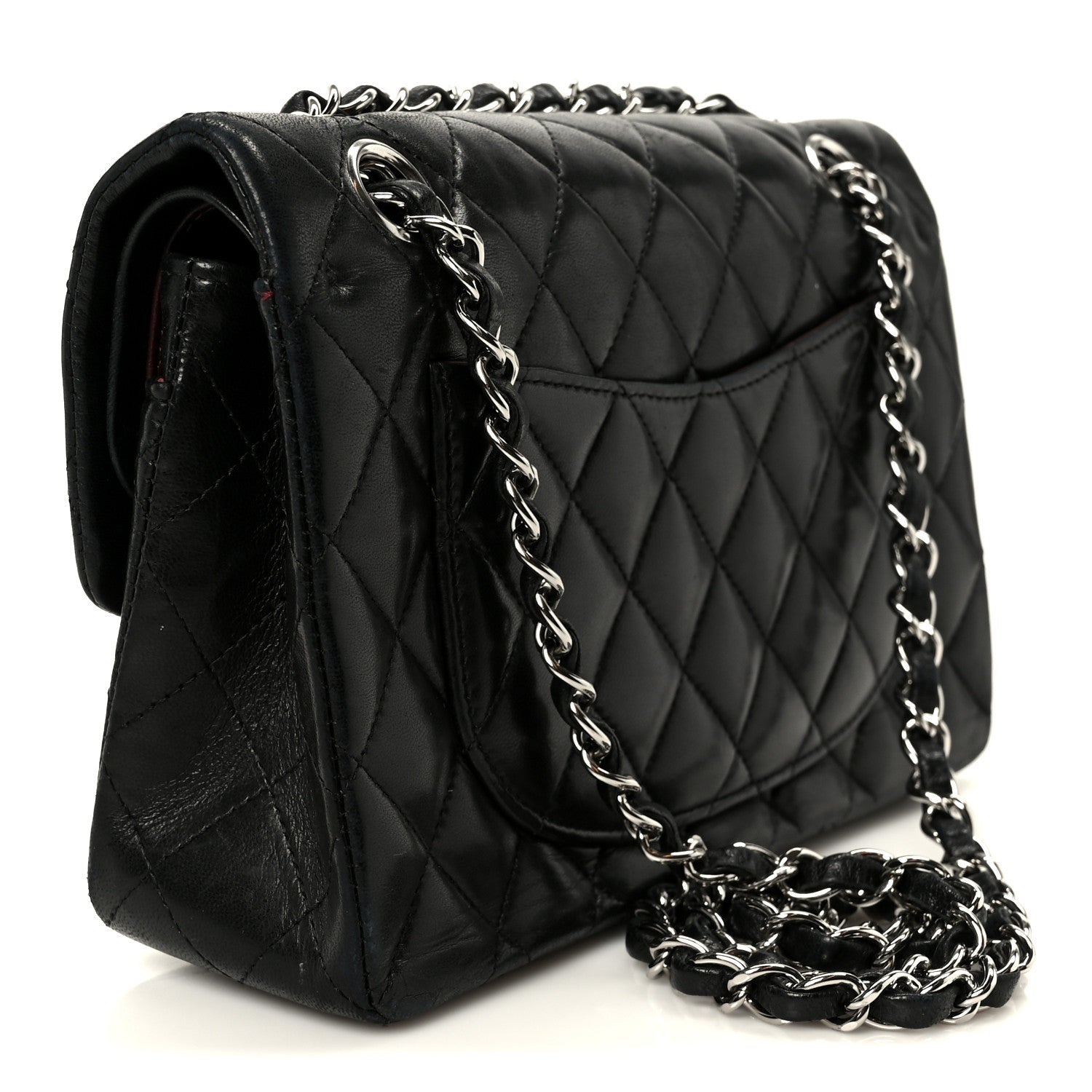 Chanel Lambskin Quilted Small Double Flap Black
