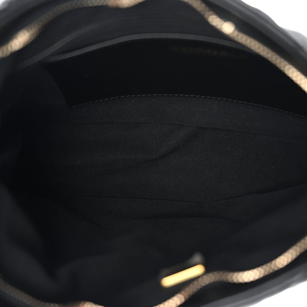 Chanel Lambskin Quilted Large CC Links Hobo Black