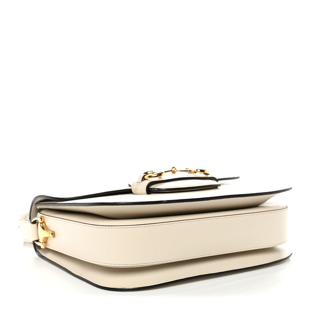Gucci Azalea Calfskin Horsebit 1955 Shoulder Bag Mystic White