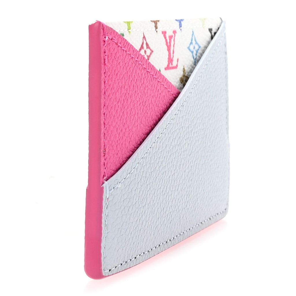 Louis Vuitton LV X TM Monogram Multicolor Criss-Cross Card Holder Kawaii Pink
