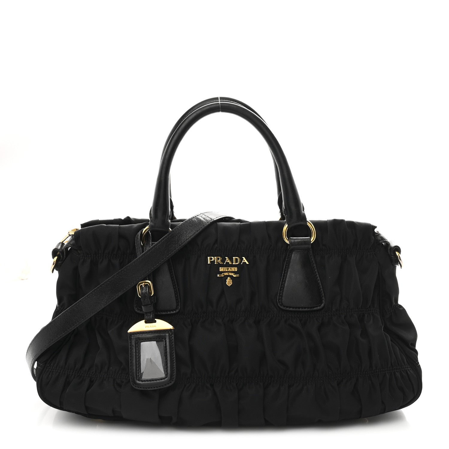 Prada Tessuto Nylon Gaufre Tote Black