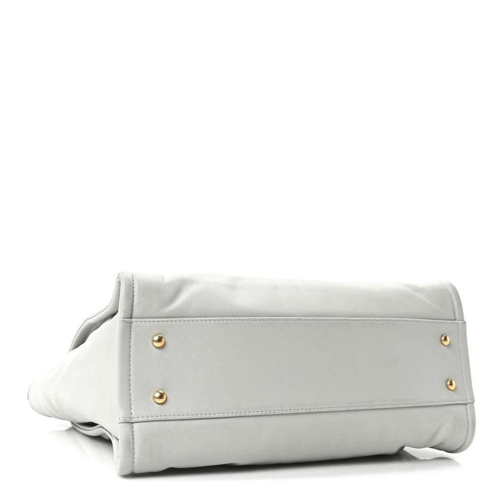 Chanel Calfskin Small Deauville Tote Light Grey