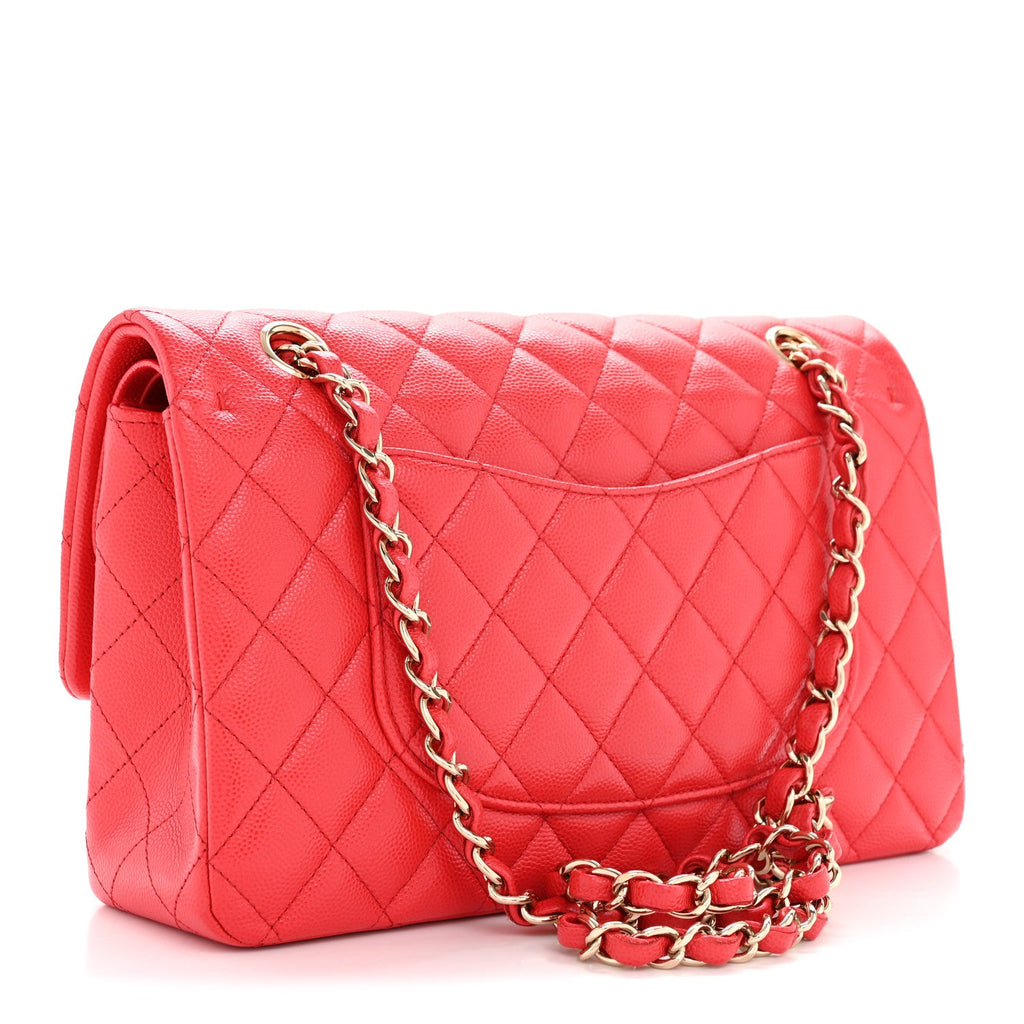 Chanel Caviar Quilted Medium Double Flap Red