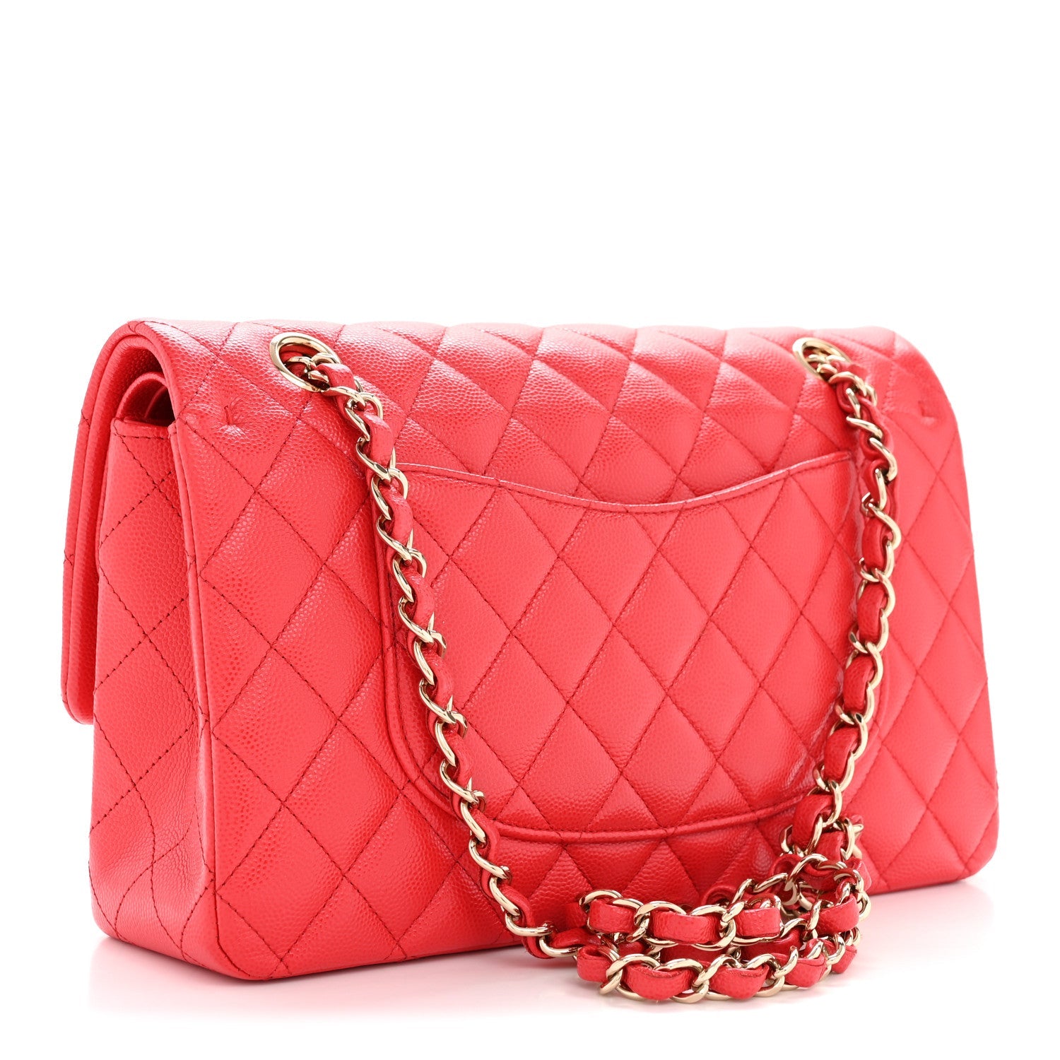 Chanel Caviar Quilted Medium Double Flap Red