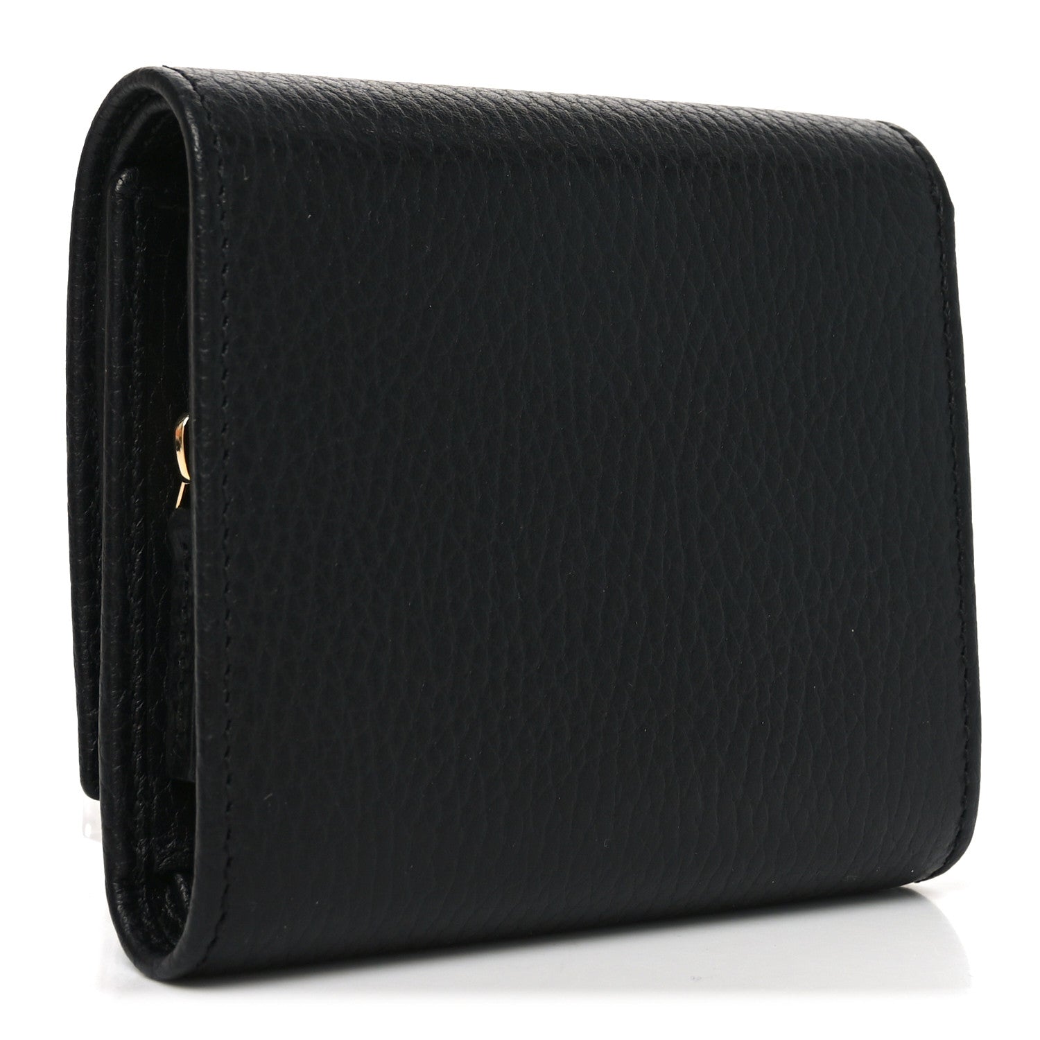 Gucci Dollar Calfskin Medium GG Marmont Wallet Black